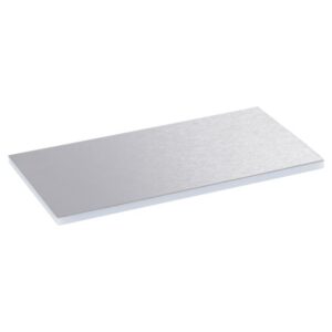 LEGRAND - Plaque de finition inox - pour couvercle rectangulaire plastique gris RAL 7031 8 - 088015