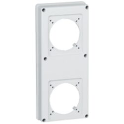 Détails visibles de Plastron 125x280 mm pour coffret P17 Tempra pour Socles CEE