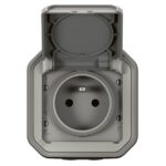 LEGRAND - Plexo GP prise de courant complet - IP55 gris - 070003