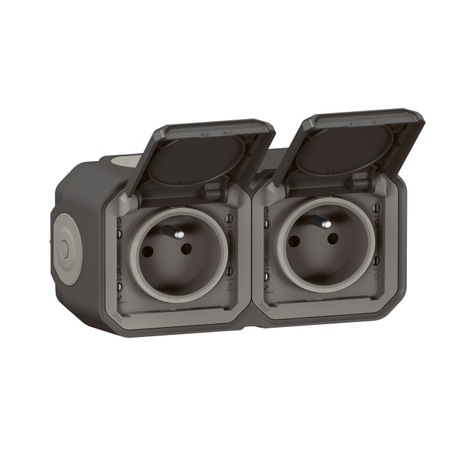 LEGRAND - Plexo Prise 2x2P+T horizontal complet IP55 IK08 anthracite - 069788L LEGRAND - Plexo Prise 2x2P+T horizontal complet IP55 IK08 anthracite - 069788L