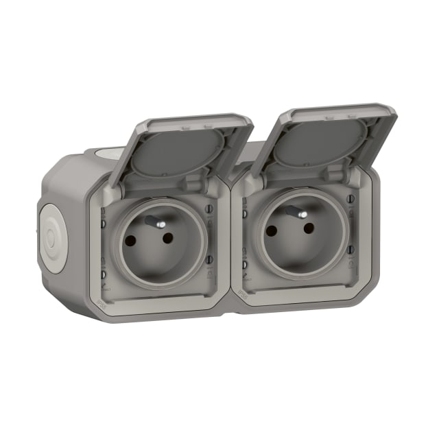 LEGRAND - Plexo Prise 2x2P+T horizontal complet IP55 IK08 gris - 069768L LEGRAND - Plexo Prise 2x2P+T horizontal complet IP55 IK08 gris - 069768L