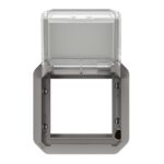 LEGRAND - Plexo adaptateur Mosaic 2 mod volet transparent gris - 069580L