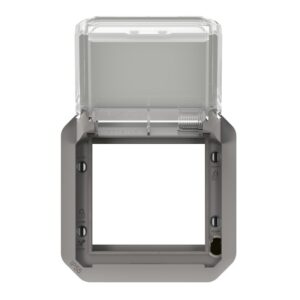 LEGRAND - Plexo adaptateur Mosaic 2 mod volet transparent gris - 069580L