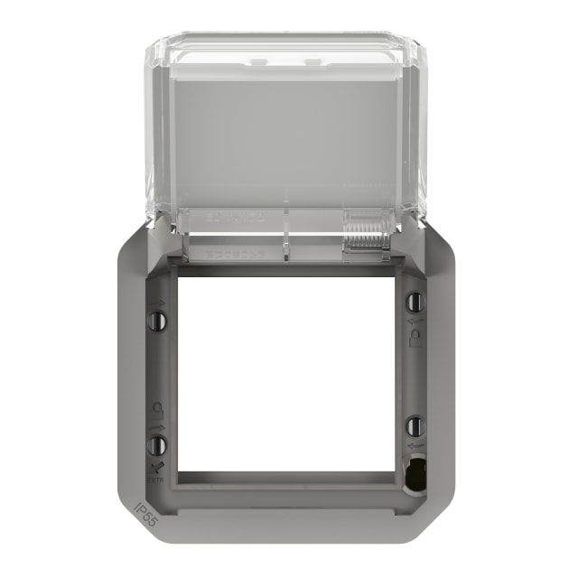 LEGRAND - Plexo adaptateur Mosaic 2 mod volet transparent gris - 069580L LEGRAND - Plexo adaptateur Mosaic 2 mod volet transparent gris - 069580L