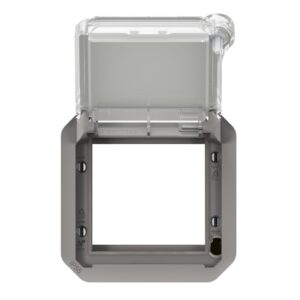 LEGRAND - Plexo adaptateur Mosaic 2 mod volet verrouillable méca gris - 069579L