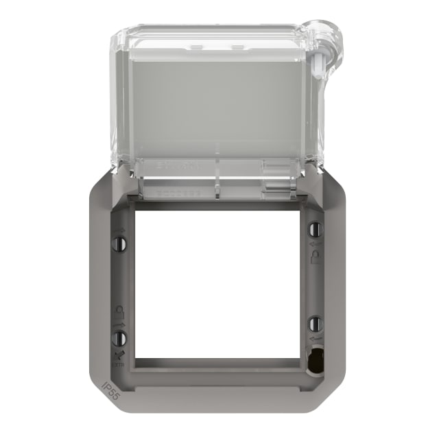 LEGRAND - Plexo adaptateur Mosaic 2 mod volet verrouillable méca gris - 069579L LEGRAND - Plexo adaptateur Mosaic 2 mod volet verrouillable méca gris - 069579L