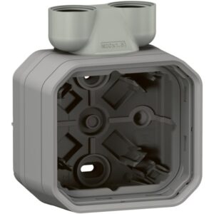 LEGRAND - Plexo boîtier 1 poste 2xM20 IP55 - IK08 gris - 069846L