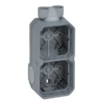 LEGRAND - Plexo boîtier 2 poste 2xM20 verticale IP55 IK08 gris - 069668L
