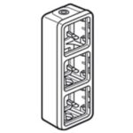 LEGRAND - Plexo boîtier vert. 3 postes 2 entrées gris - 069679
