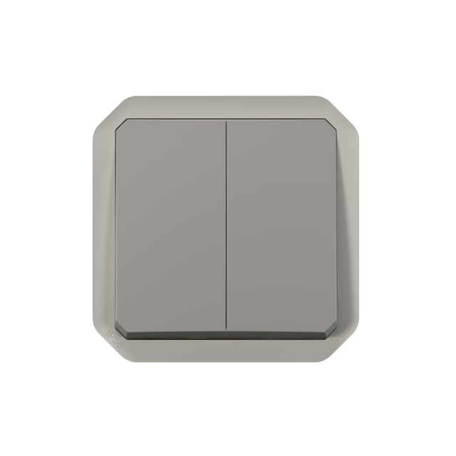 LEGRAND - Plexo double inter 2 dir ou poussoir méca IP55 IK08 gris - 069525L LEGRAND - Plexo double inter 2 dir ou poussoir méca IP55 IK08 gris - 069525L