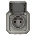 LEGRAND - Plexo prise 2P+T borne auto Complet IP55 IK08 gris - 069731L