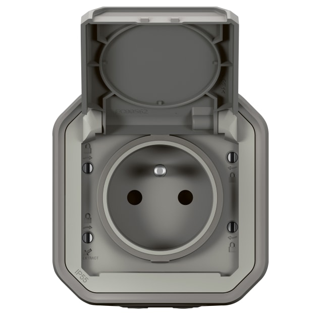 LEGRAND - Plexo prise 2P+T borne auto Complet IP55 IK08 gris - 069731L LEGRAND - Plexo prise 2P+T borne auto Complet IP55 IK08 gris - 069731L