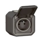 LEGRAND - Plexo prise 2P+T borne auto complet IP55 IK08 anthracite - 069791L