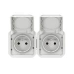 LEGRAND - Plexo prise 2x2P+T horizontal mécanisme IP55 IK08 blanc - 069642L