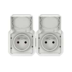 LEGRAND - Plexo prise 2x2P+T horizontal mécanisme IP55 IK08 blanc - 069642L