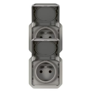 LEGRAND - Plexo prise 2x2P+T vertical mécanisme IP55 IK08 gris - 069563L