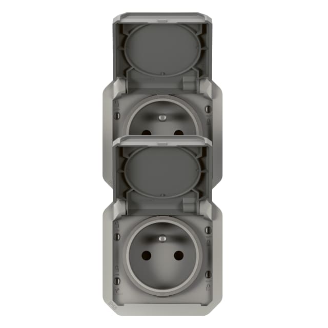 LEGRAND - Plexo prise 2x2P+T vertical mécanisme IP55 IK08 gris - 069563L LEGRAND - Plexo prise 2x2P+T vertical mécanisme IP55 IK08 gris - 069563L