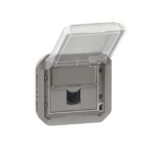 LEGRAND - Plexo prise RJ45 cat 6 UTP mécanisme IP55 IK08 gris - 069561L