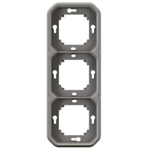 LEGRAND - Plexo support plaques 3 poste horiz. ou vertic. IP55 gris - 069687L