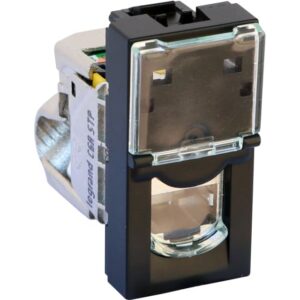LEGRAND - Prise RJ45 catégorie 6A STP Mosaic 1 module - noir mat. Connecteur sans outil av - 079173L
