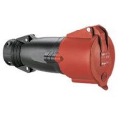 Prise mobile IP44 32A 400V 3P+N+T plastique, configuration visible