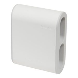 Multiprise blanche gris 4 prises latérales standard format compact