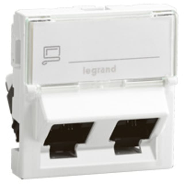 LEGRAND - RJ45 CAT6 FTP 2RJ 45°- 2MOD LCS2 MOSAIC. - 076506 LEGRAND - RJ45 CAT6 FTP 2RJ 45°- 2MOD LCS2 MOSAIC. - 076506