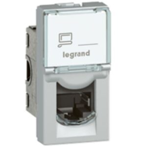 LEGRAND - RJ45 CAT6A STP 1 MOD CL=ALU LCS2 MOSAIC - 079473