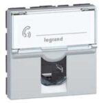 LEGRAND - RJ45 cat 6 UTP 2 mod alu LCS 2 Mosaic couleur alu - 079464