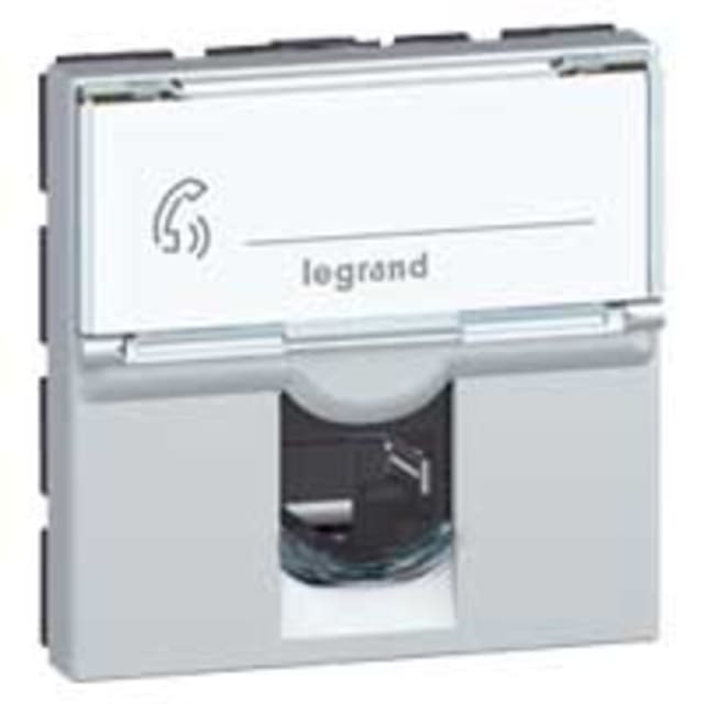 LEGRAND - RJ45 cat 6 UTP 2 mod alu LCS 2 Mosaic couleur alu - 079464 LEGRAND - RJ45 cat 6 UTP 2 mod alu LCS 2 Mosaic couleur alu - 079464