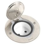 LEGRAND - Réceptacle prise de sol rond inox pour fonctions Mosaic - 089701