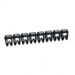 Repère câble chiffre 0 noir 1,5 à 2,5 mm², configuration visible