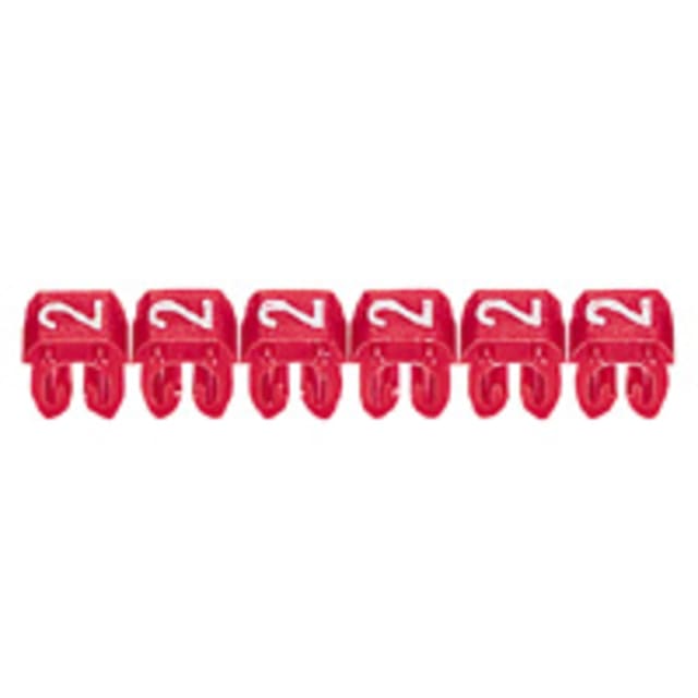 LEGRAND - Repère CAB 3 - chiffre 2 rouge - sect. 0 LEGRAND - Repère CAB 3 - chiffre 2 rouge - sect. 0