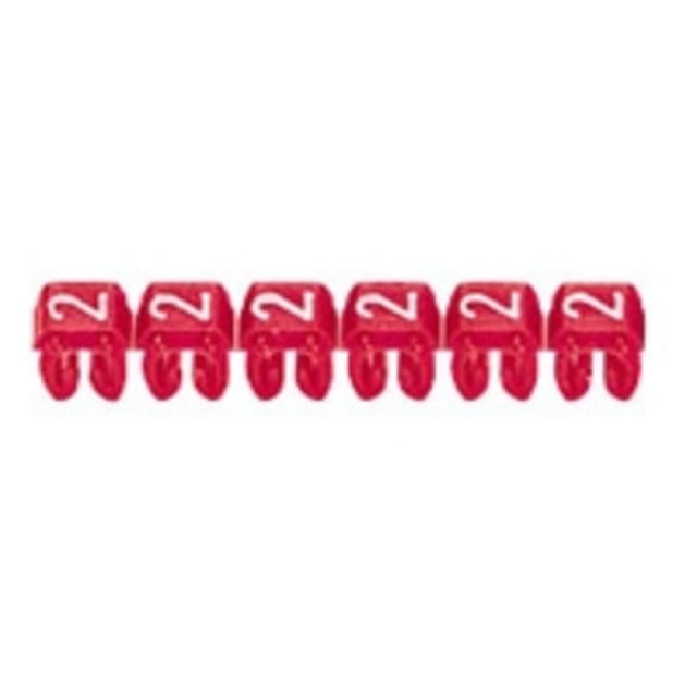 LEGRAND - Repère CAB 3 - chiffre 2 rouge - sect. 4 à 6 mm² - 038232 LEGRAND - Repère CAB 3 - chiffre 2 rouge - sect. 4 à 6 mm² - 038232