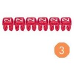 LEGRAND - Repère CAB 3 - chiffre 3 orange - sect. 0