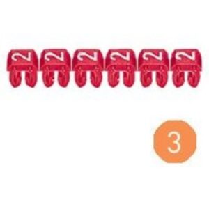 LEGRAND - Repère CAB 3 - chiffre 3 orange - sect. 0