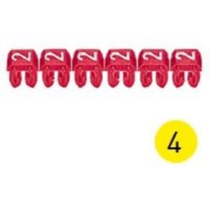 LEGRAND - Repère CAB 3 - chiffre 4 jaune - sect. 0