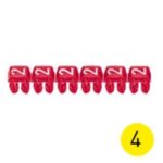 LEGRAND - Repère CAB 3 - chiffre 4 jaune - sect. 4 à 6 mm² - 038234