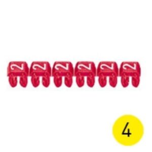 LEGRAND - Repère CAB 3 - chiffre 4 jaune - sect. 4 à 6 mm² - 038234
