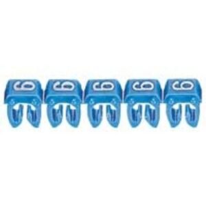 LEGRAND - Repère CAB 3 - chiffre 6 bleu - sect. 4 à 6 mm² - 038236