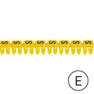 LEGRAND - Repère CAB 3 - lettre E noir/jaune - 0