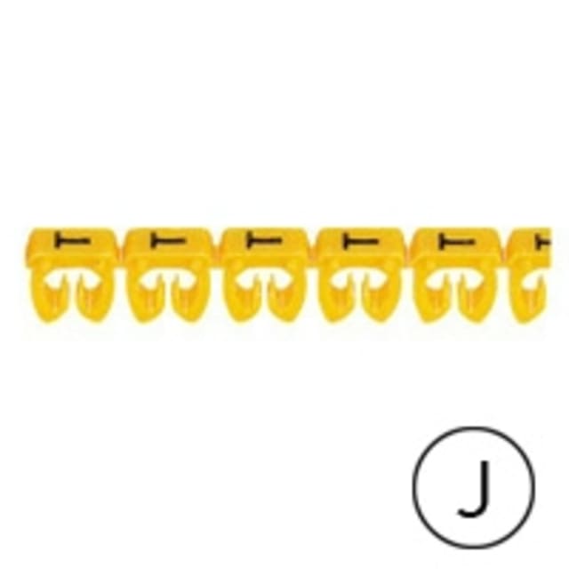 LEGRAND - Repère CAB 3 - lettre J noir/jaune - 1 LEGRAND - Repère CAB 3 - lettre J noir/jaune - 1