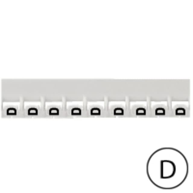 LEGRAND - Repère Mémocab - lettre D noir sur fond blanc - 2 LEGRAND - Repère Mémocab - lettre D noir sur fond blanc - 2