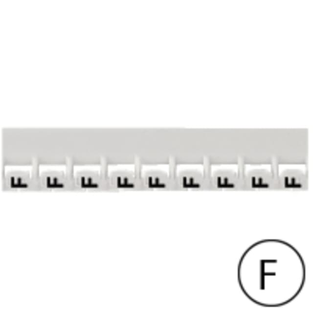 LEGRAND - Repère Mémocab - lettre F noir sur fond blanc - 2 LEGRAND - Repère Mémocab - lettre F noir sur fond blanc - 2