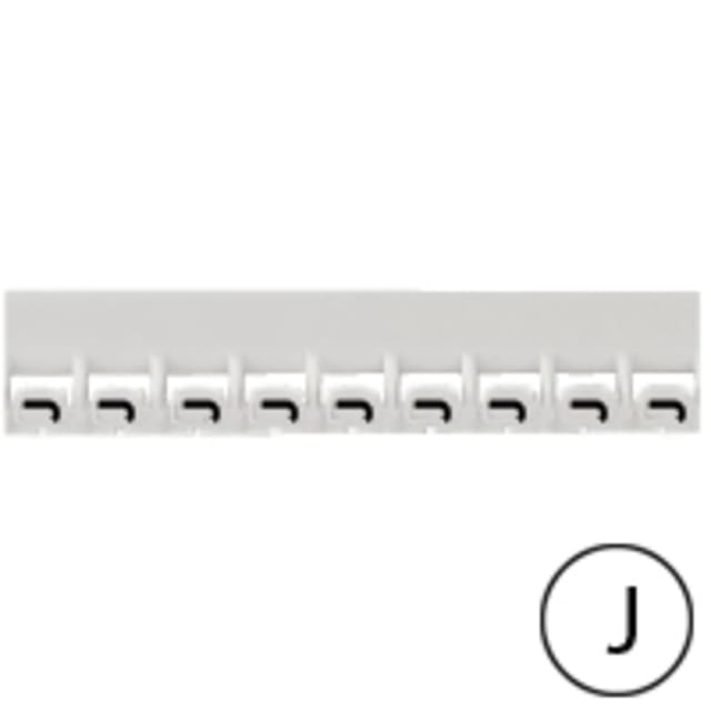LEGRAND - Repère Mémocab - lettre J noir sur fond blanc - 2 LEGRAND - Repère Mémocab - lettre J noir sur fond blanc - 2
