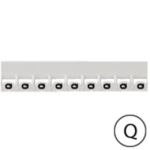 LEGRAND - Repère Mémocab - lettre Q noir sur fond blanc - 2
