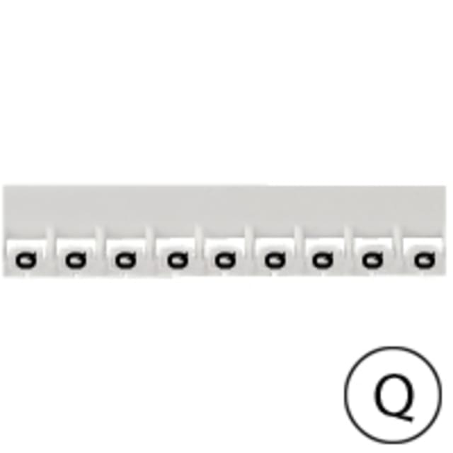 LEGRAND - Repère Mémocab - lettre Q noir sur fond blanc - 2 LEGRAND - Repère Mémocab - lettre Q noir sur fond blanc - 2