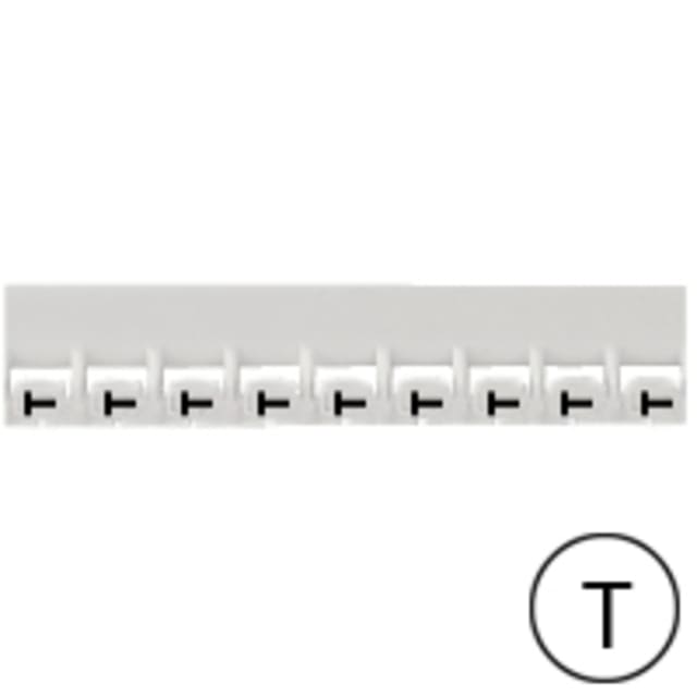 LEGRAND - Repère Mémocab - lettre T noir sur fond blanc - 2 LEGRAND - Repère Mémocab - lettre T noir sur fond blanc - 2
