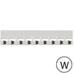 LEGRAND - Repère Mémocab - lettre W noir sur fond blanc - 2