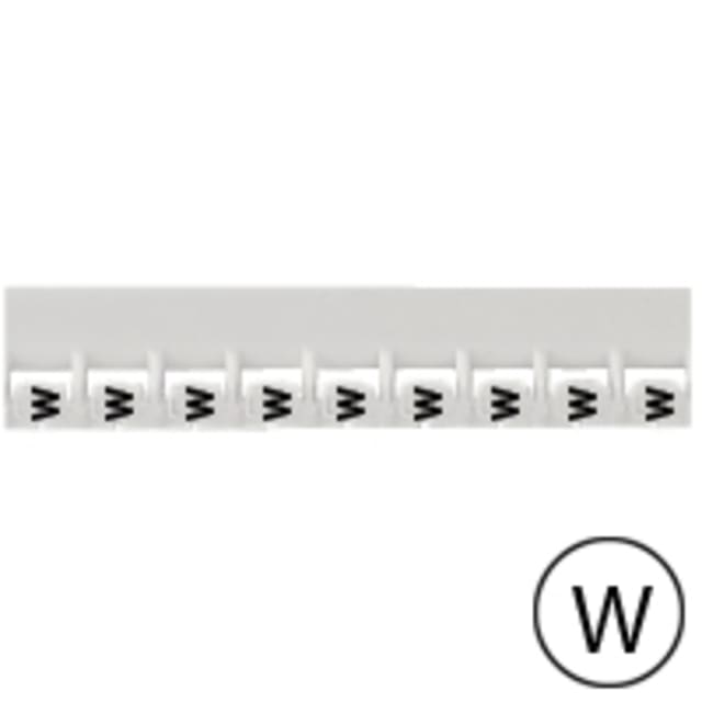 LEGRAND - Repère Mémocab - lettre W noir sur fond blanc - 2 LEGRAND - Repère Mémocab - lettre W noir sur fond blanc - 2